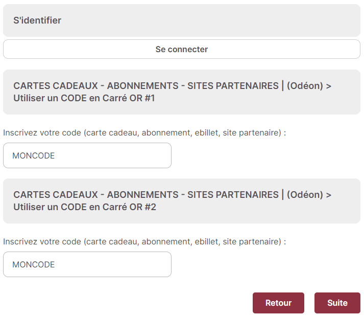 Entrer le code